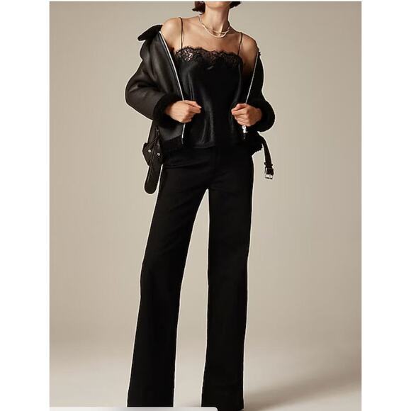 J. Crew Denim - J.Crew 1996 Denim Trouser Black High Rise Wide Leg Jeans NWT Size 27